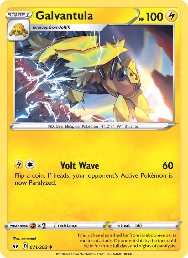 Galvantula — Sword & Shield #71 (Pokémon TCG card)