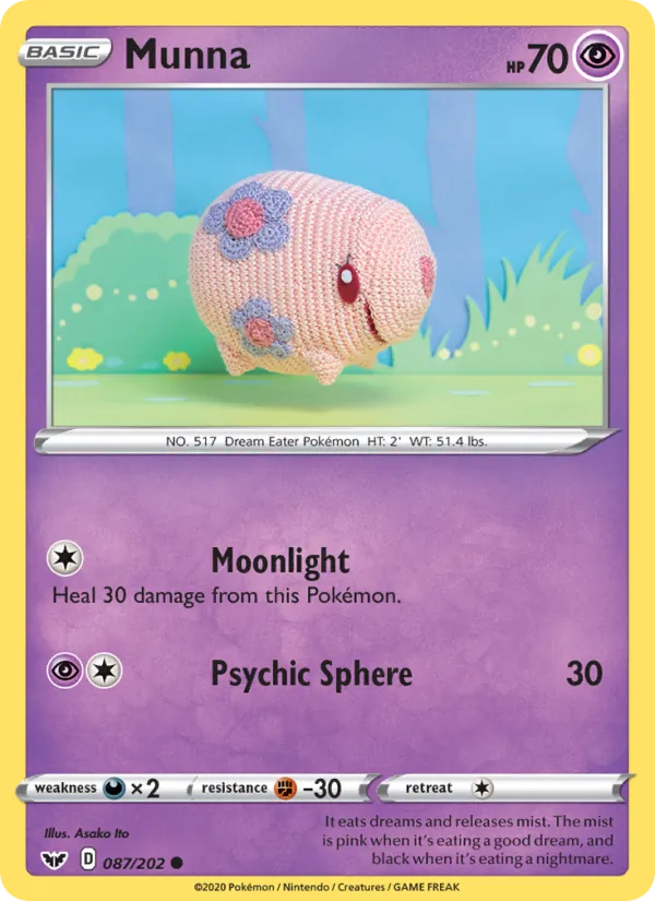 Munna — Sword & Shield #87 (Pokémon TCG card)