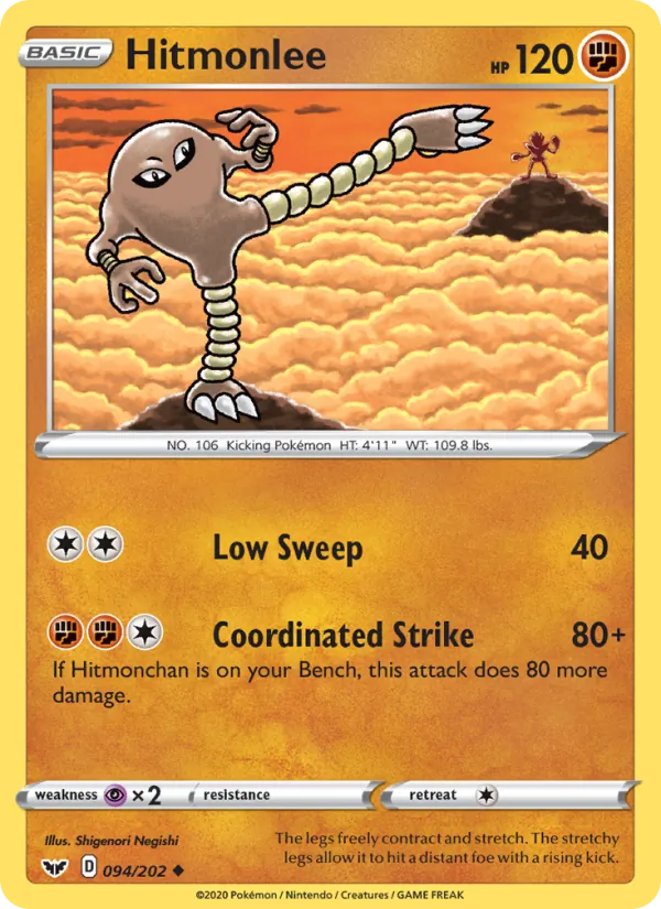 Hitmonlee — Sword & Shield #94 (Pokémon TCG card)