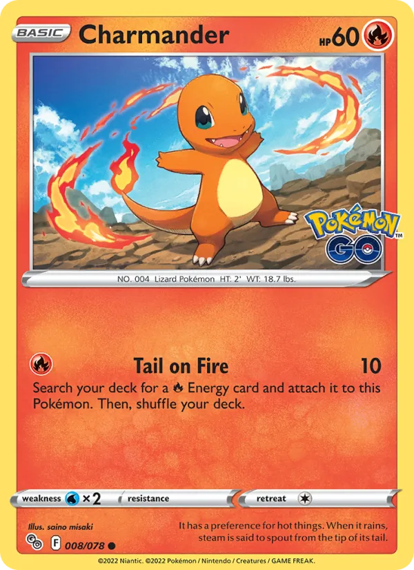 Charmander — Pokémon GO #008 (Pokémon TCG card)