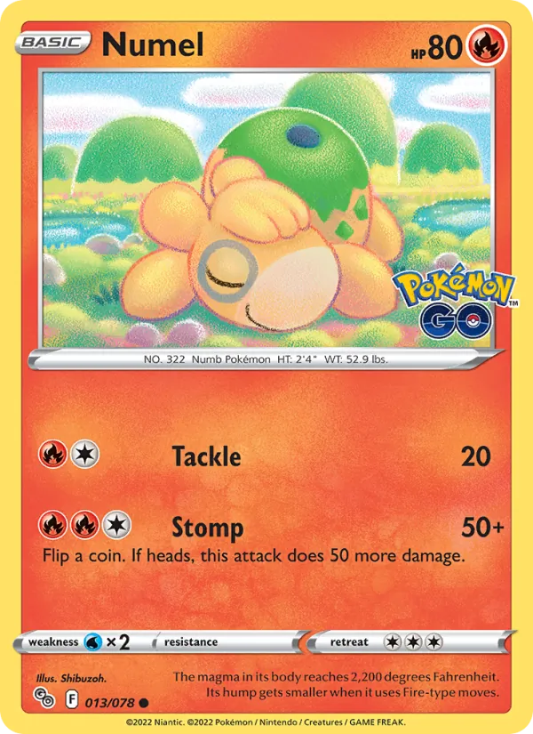 Numel — Pokémon GO #013 (Pokémon TCG card)