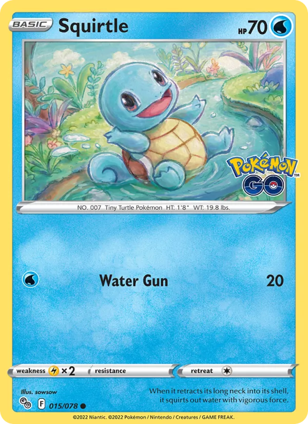 Squirtle — Pokémon GO #015 (Pokémon TCG card)