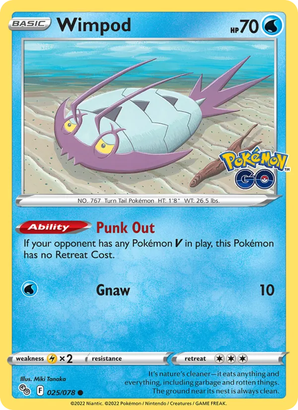 Wimpod — Pokémon GO #025 (Pokémon TCG card)