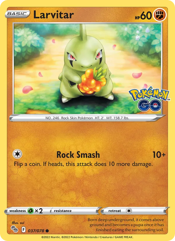 Larvitar — Pokémon GO #037 (Pokémon TCG card)