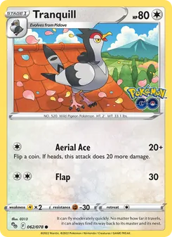 Tranquill (Pokémon GO #062)