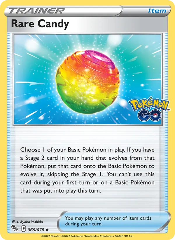 Rare Candy — Pokémon GO #069 (Pokémon TCG card)