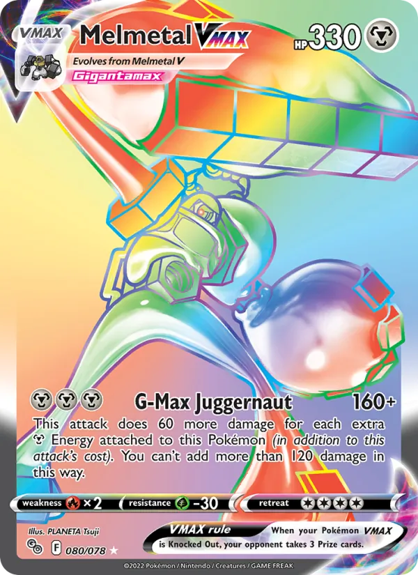 Melmetal VMAX — Pokémon GO #080 (Pokémon TCG card)