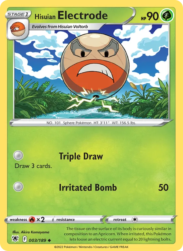 Hisuian Electrode — Astral Radiance #003 (Pokémon TCG card)