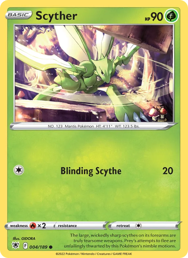 Scyther — Astral Radiance #004 (Pokémon TCG card)