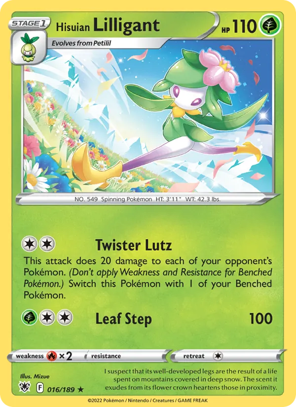 Hisuian Lilligant — Astral Radiance #016 (Pokémon TCG card)
