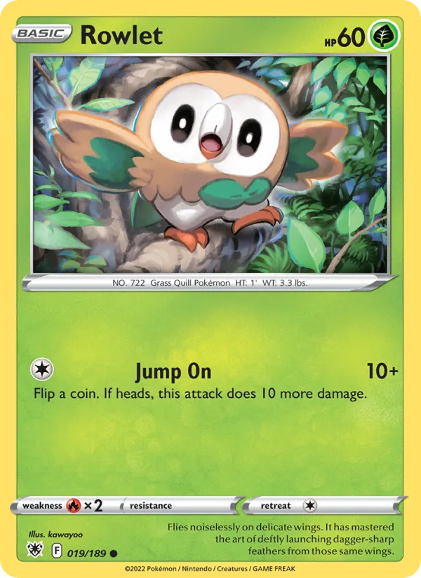 Rowlet — Astral Radiance #019 (Pokémon TCG card)