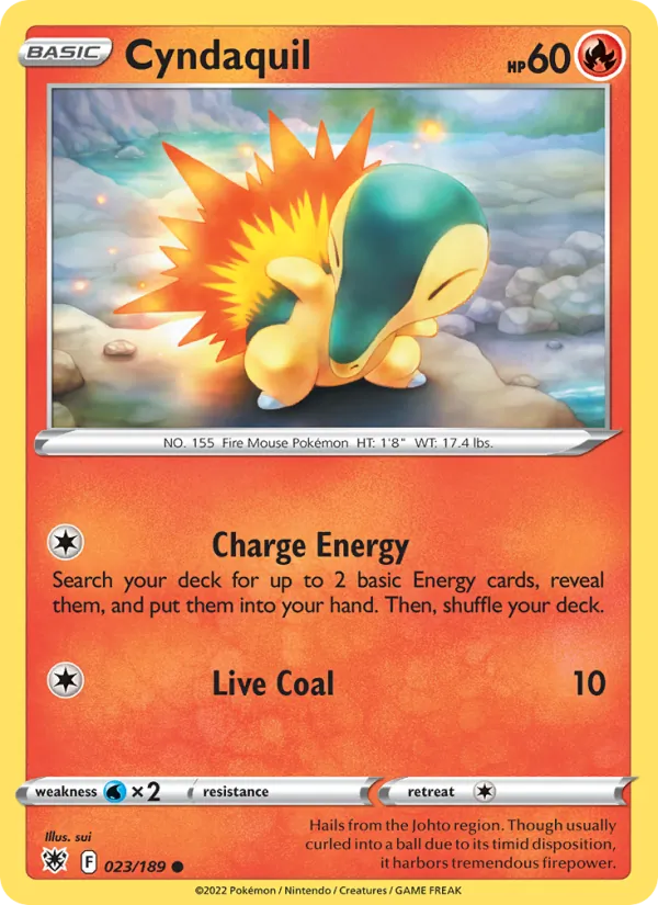 Cyndaquil — Astral Radiance #023 (Pokémon TCG card)
