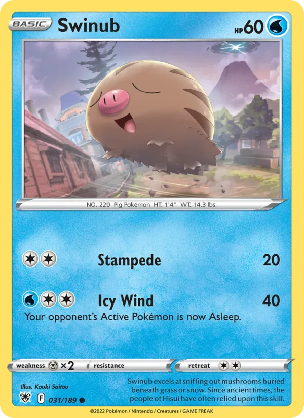 Swinub — Astral Radiance #031 (Pokémon TCG card)
