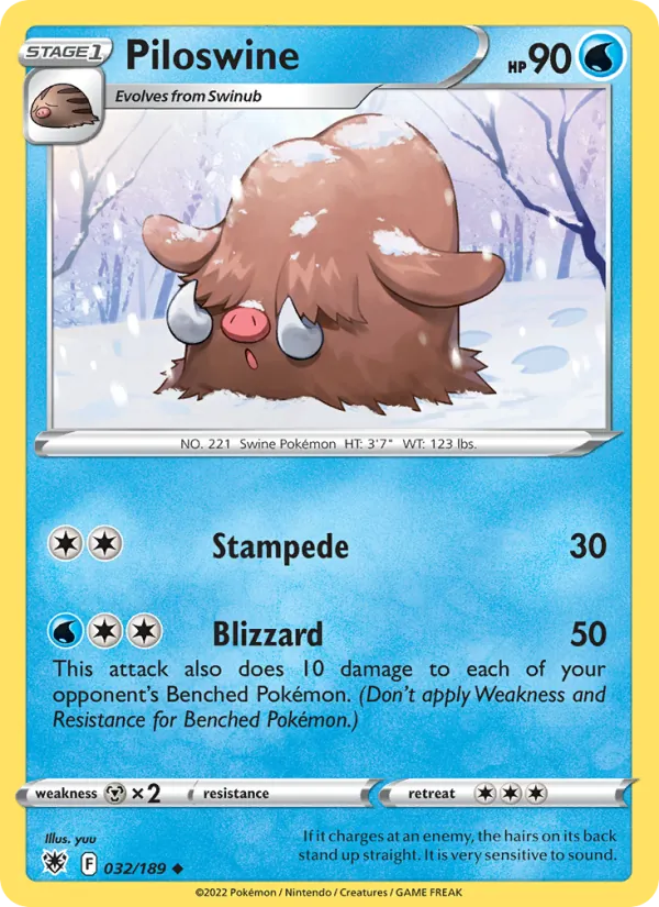 Piloswine — Astral Radiance #032 (Pokémon TCG card)