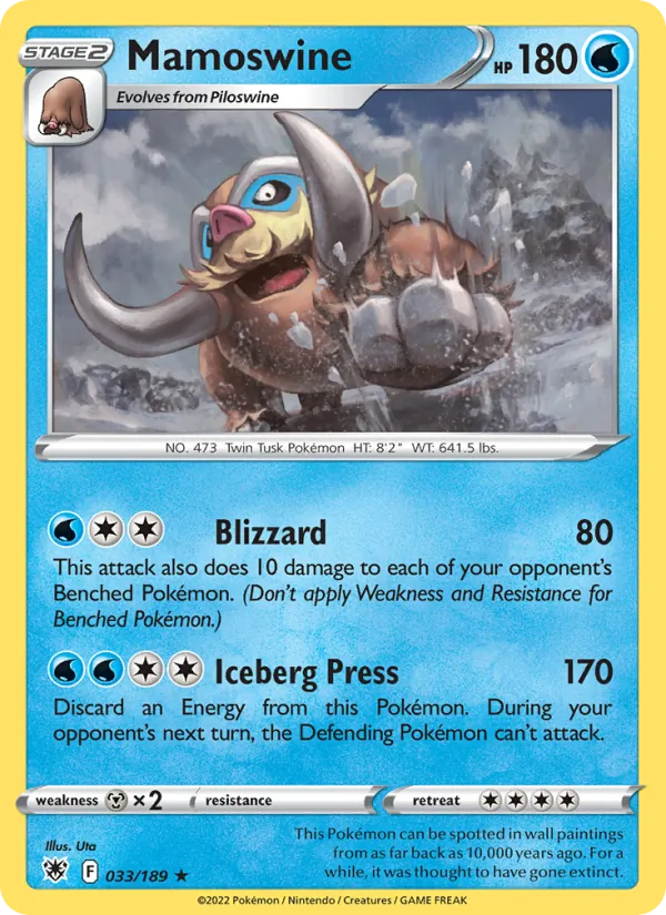 Mamoswine — Astral Radiance #033 (Pokémon TCG card)