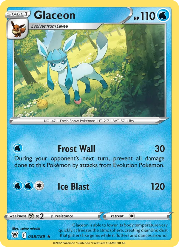 Glaceon — Astral Radiance #038 (Pokémon TCG card)