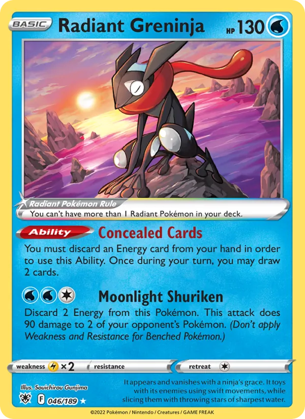 Radiant Greninja — Astral Radiance #046 (Pokémon TCG card)