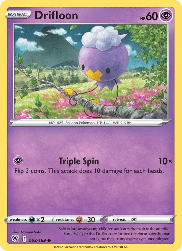Drifloon — Astral Radiance #063 (Pokémon TCG card)