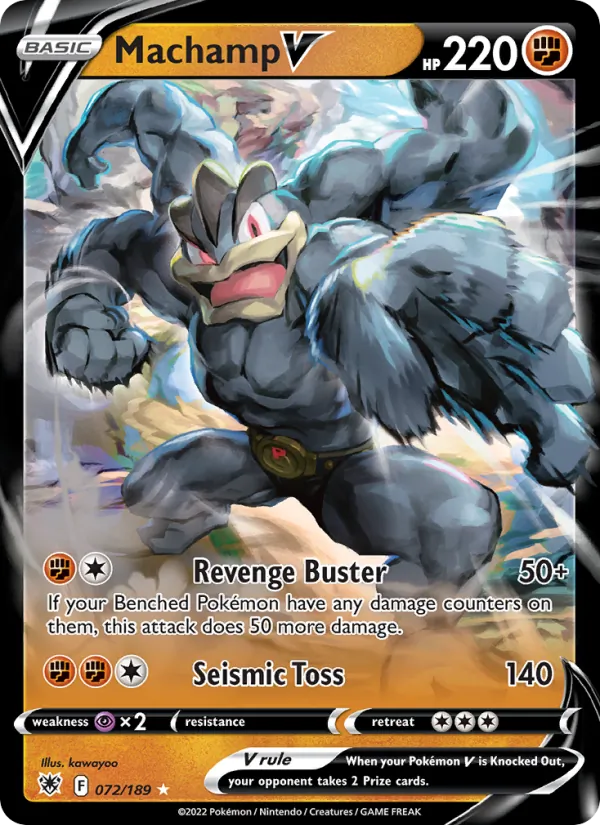 Machamp V — Astral Radiance #072 (Pokémon TCG card)