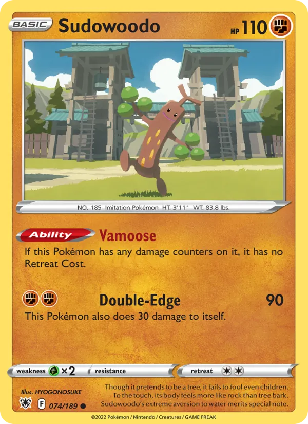Sudowoodo — Astral Radiance #074 (Pokémon TCG card)