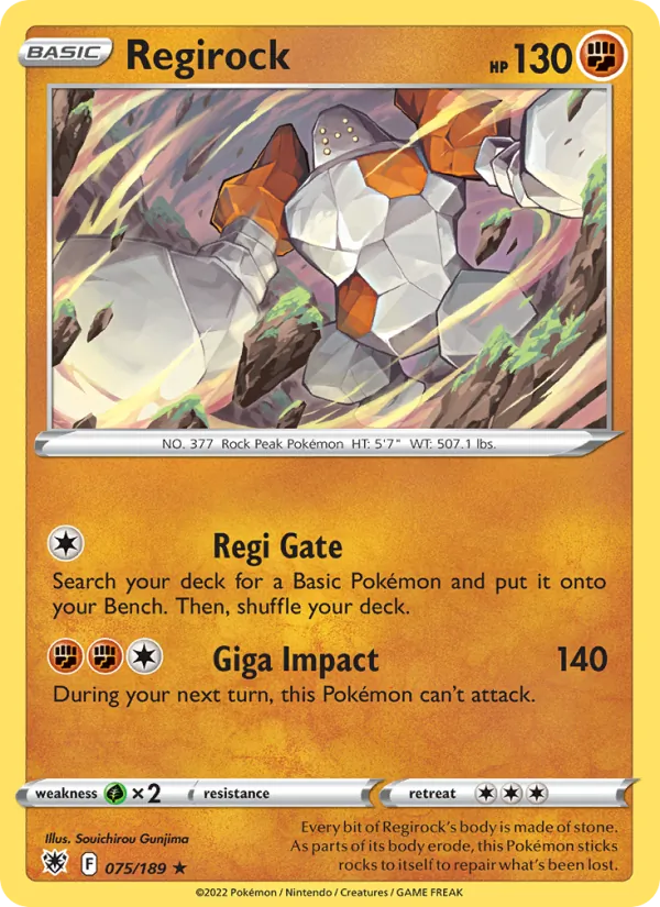 Regirock — Astral Radiance #075 (Pokémon TCG card)