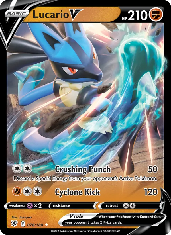 Lucario V — Astral Radiance #078 (Pokémon TCG card)