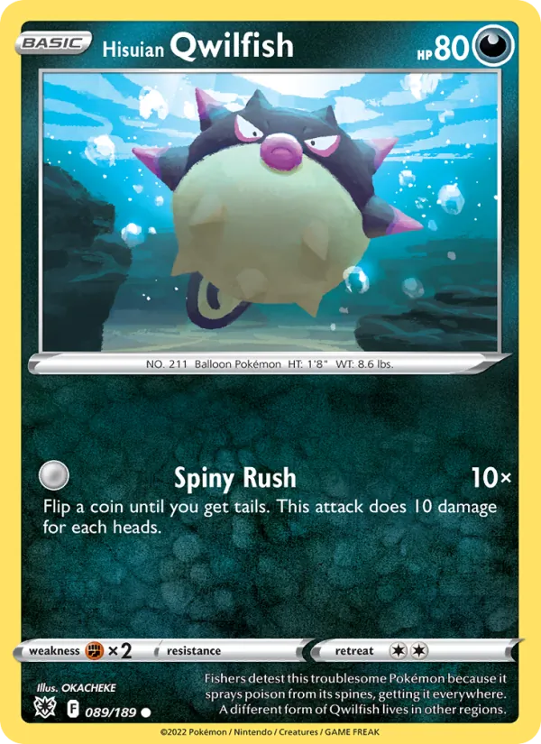 Hisuian Qwilfish — Astral Radiance #089 (Pokémon TCG card)