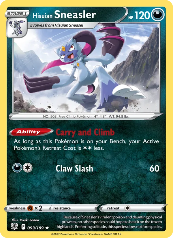 Hisuian Sneasler — Astral Radiance #093 (Pokémon TCG card)