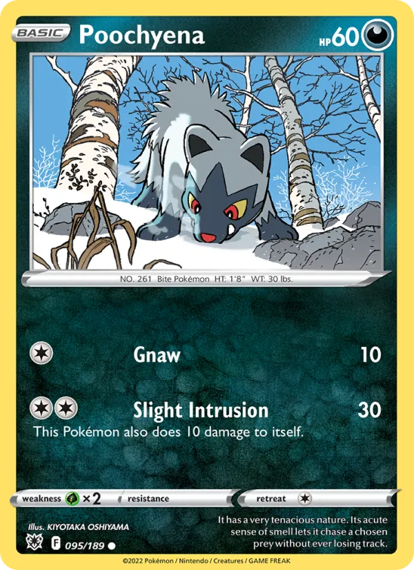 Poochyena — Astral Radiance #095 (Pokémon TCG card)