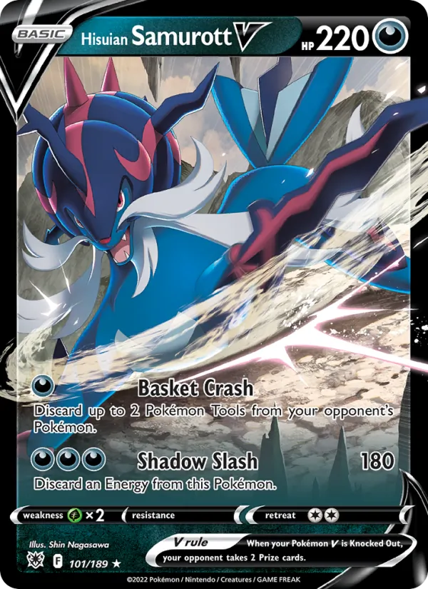 Hisuian Samurott V — Astral Radiance #101 (Pokémon TCG card)