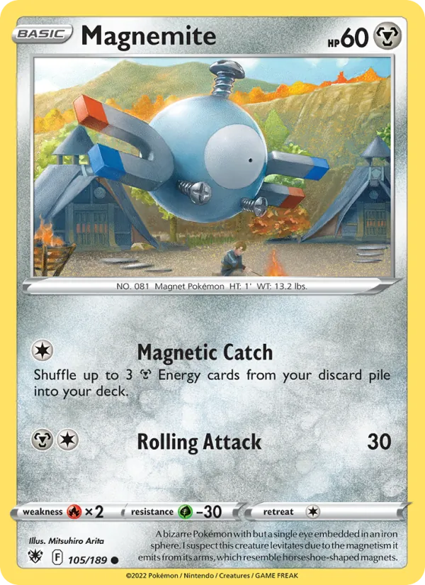 Magnemite — Astral Radiance #105 (Pokémon TCG card)
