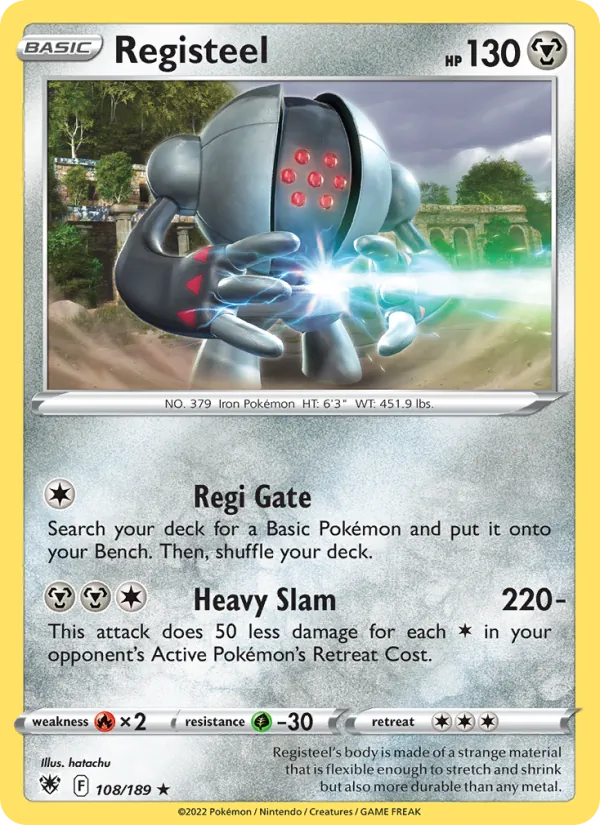 Registeel — Astral Radiance #108 (Pokémon TCG card)
