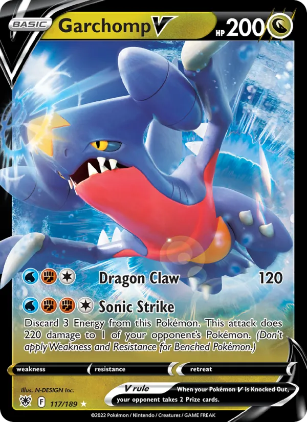 Garchomp V — Astral Radiance #117 (Pokémon TCG card)
