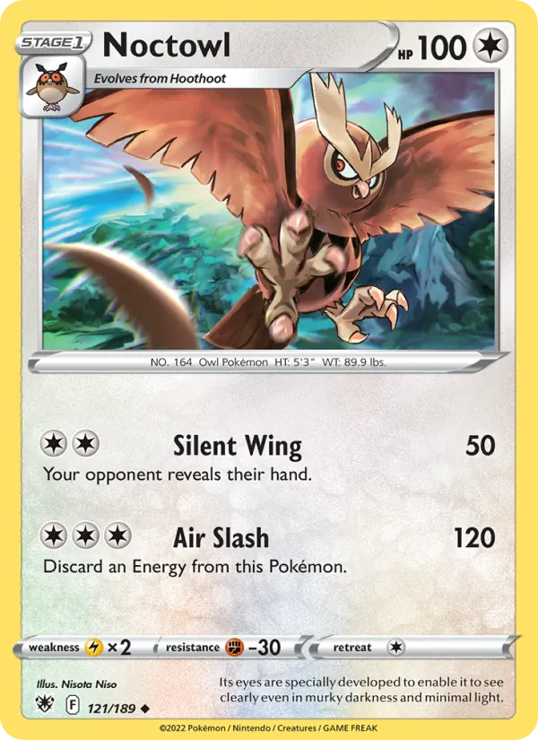 Noctowl — Astral Radiance #121 (Pokémon TCG card)