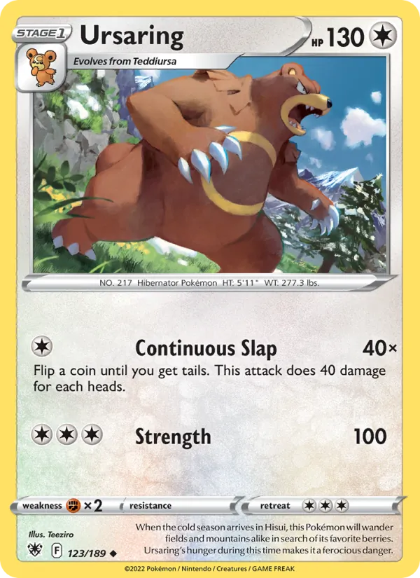 Ursaring — Astral Radiance #123 (Pokémon TCG card)