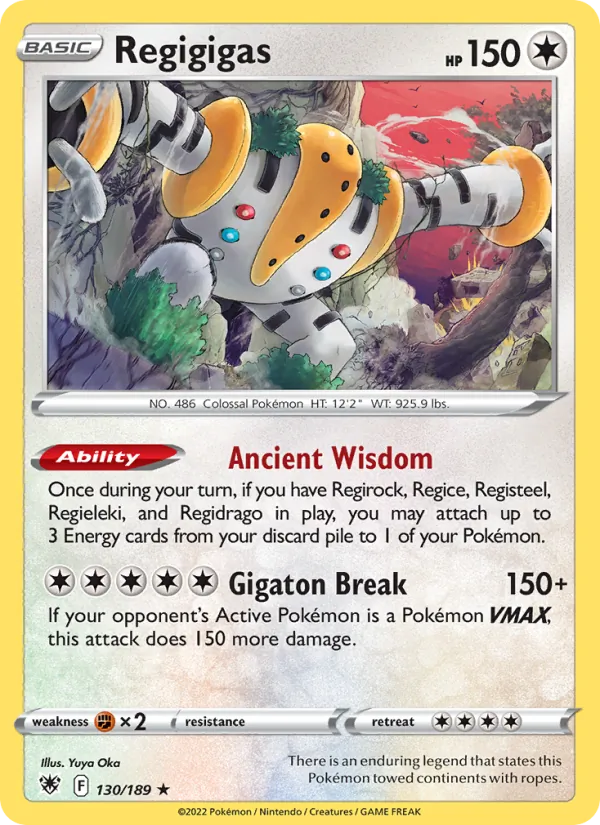 Regigigas — Astral Radiance #130 (Pokémon TCG card)