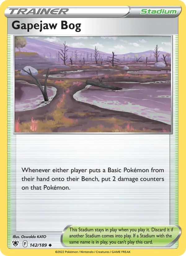 Gapejaw Bog — Astral Radiance #142 (Pokémon TCG card)