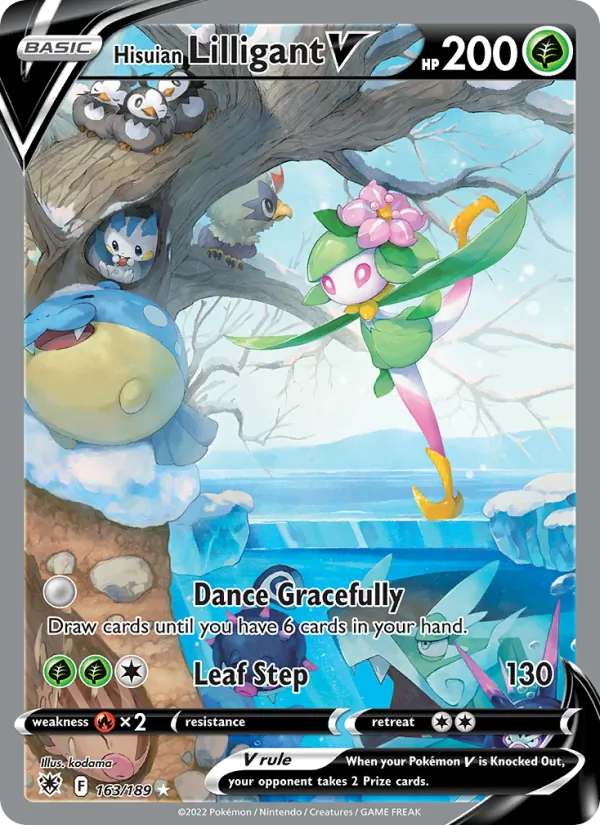 Hisuian Lilligant V — Astral Radiance #163 (Pokémon TCG card)