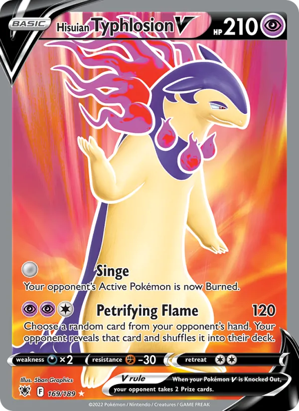 Hisuian Typhlosion V — Astral Radiance #169 (Pokémon TCG card)