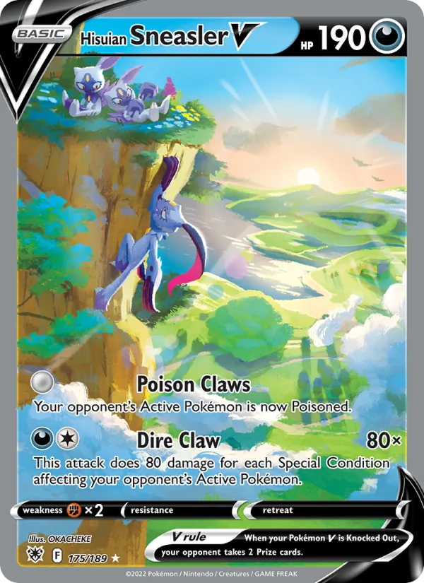 Hisuian Sneasler V — Astral Radiance #175 (Pokémon TCG card)