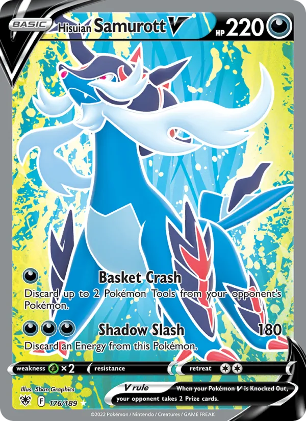 Hisuian Samurott V — Astral Radiance #176 (Pokémon TCG card)