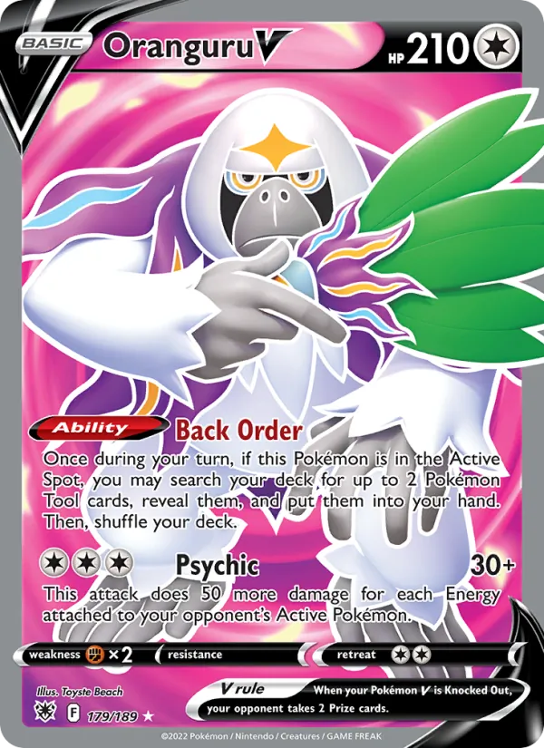 Oranguru V — Astral Radiance #179 (Pokémon TCG card)