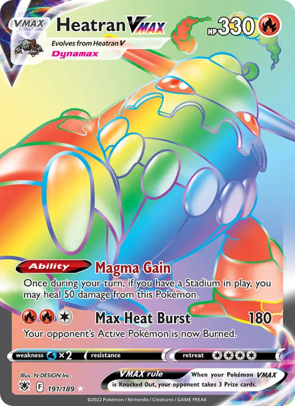 Heatran VMAX — Astral Radiance #191 (Pokémon TCG card)