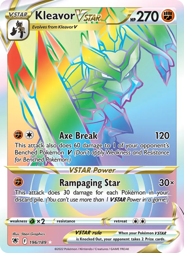 Kleavor VSTAR — Astral Radiance #196 (Pokémon TCG card)