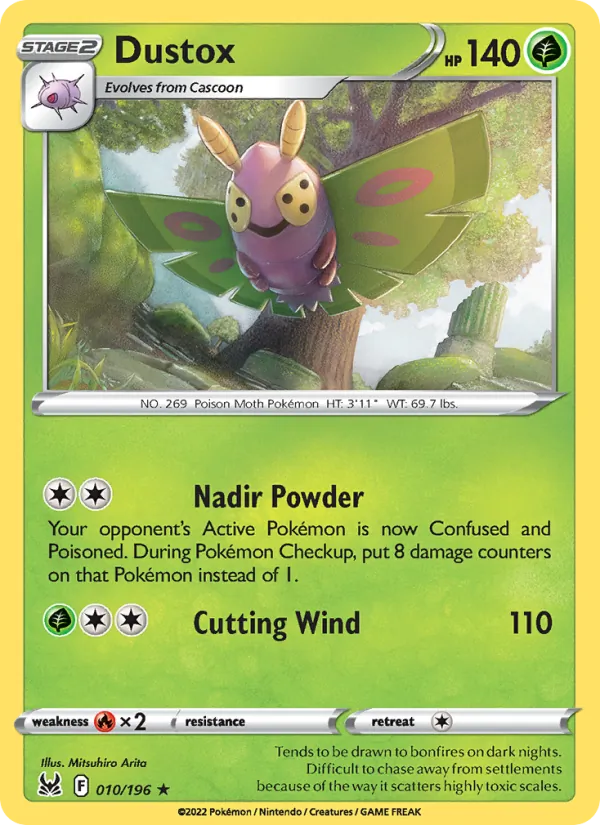 Dustox — Lost Origin #010 (Pokémon TCG card)