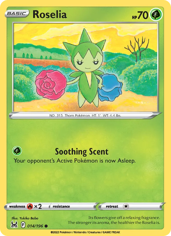 Roselia — Lost Origin #014 (Pokémon TCG card)