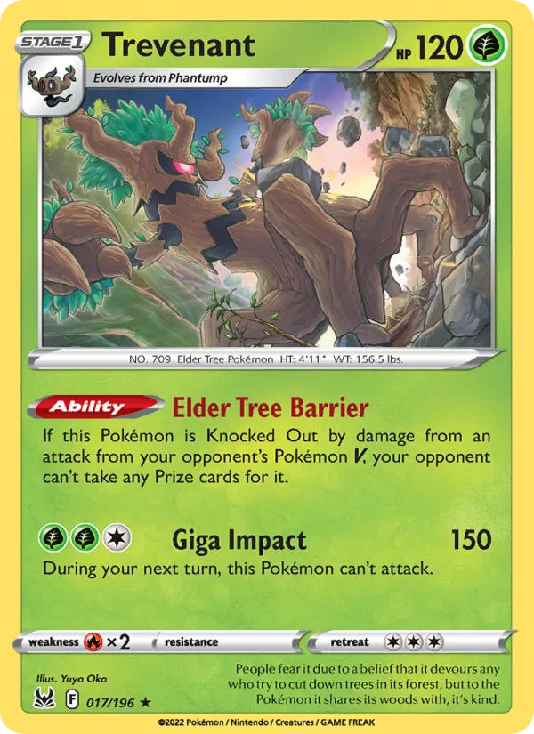 Trevenant — Lost Origin #017 (Pokémon TCG card)