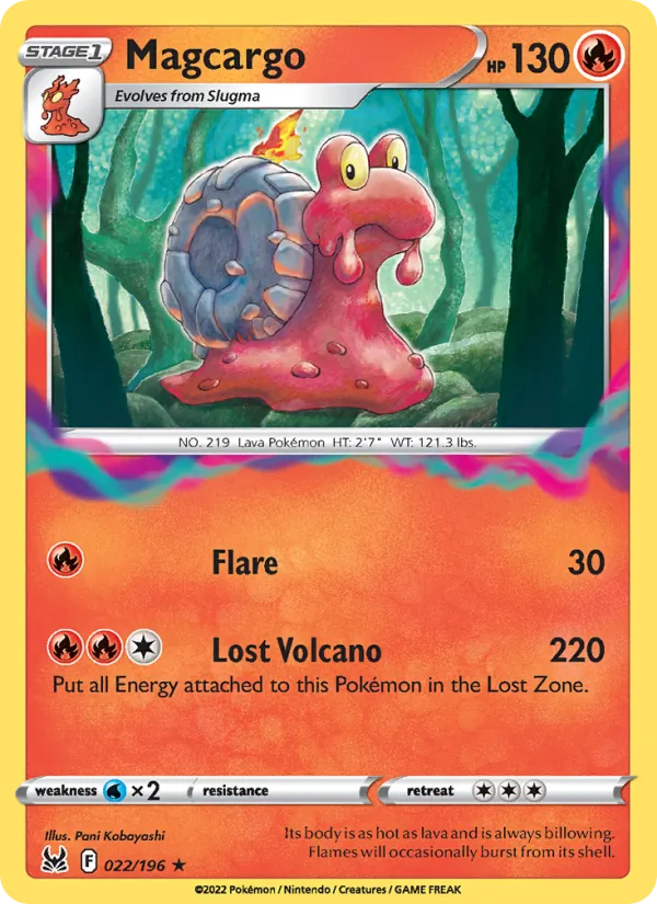 Magcargo — Lost Origin #022 (Pokémon TCG card)
