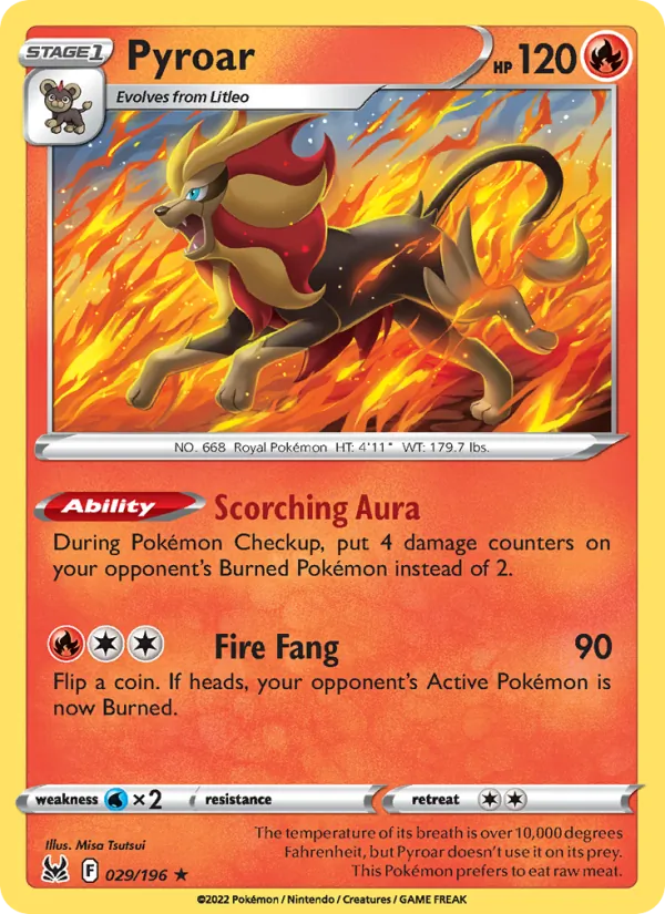Pyroar — Lost Origin #029 (Pokémon TCG card)