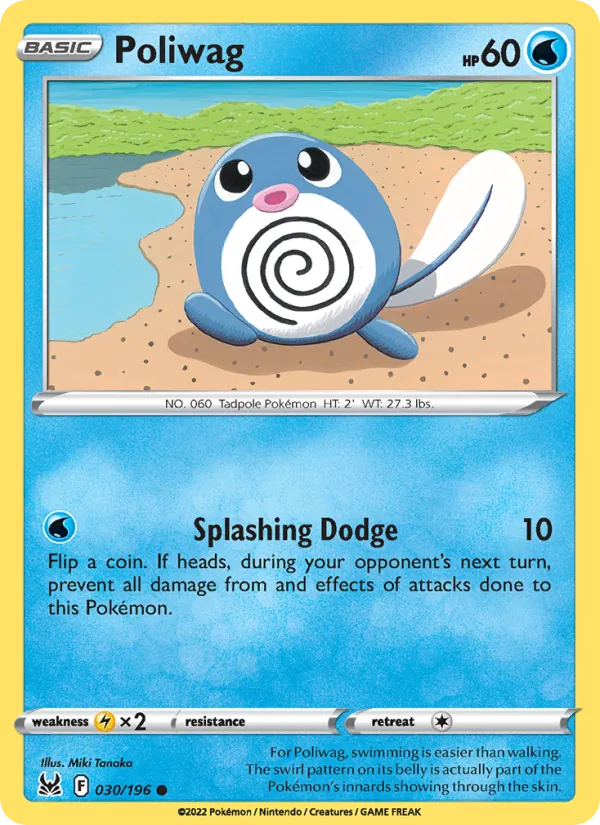 Poliwag — Lost Origin #030 (Pokémon TCG card)
